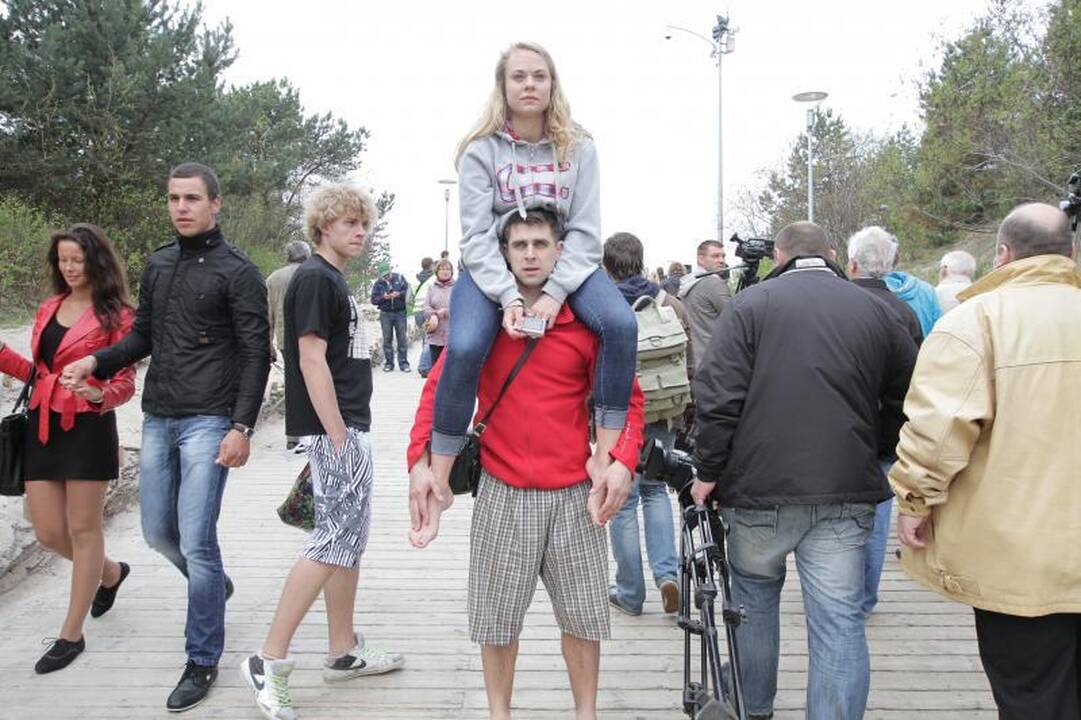 Palangoje  šeštadienį  lijo  gintarais  