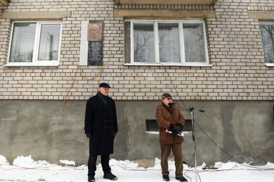 Įamžintas rašytojo, vertėjo ir politinio kalinio K.Jankausko atminimas
