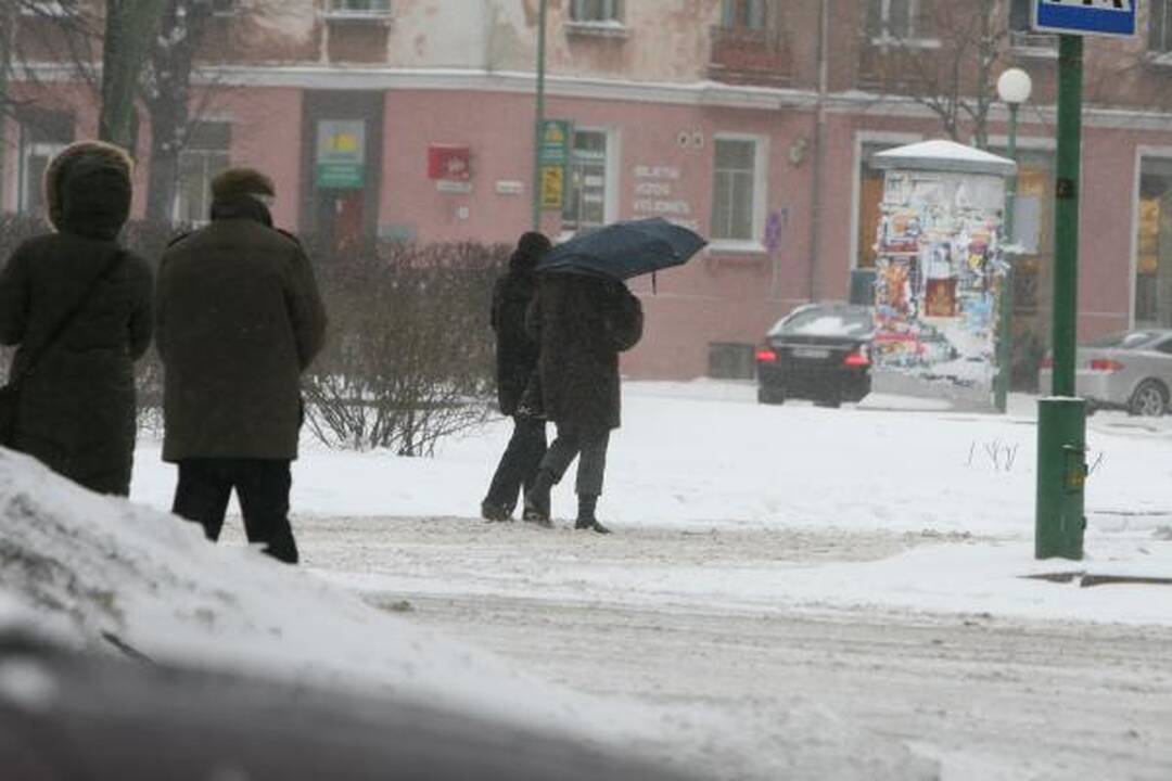 Klaipėdoje - pūga, eismo sąlygos sudėtingos