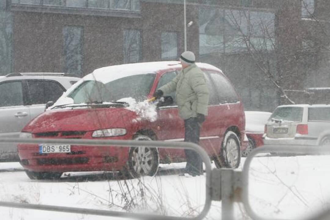 Klaipėdoje - pūga, eismo sąlygos sudėtingos