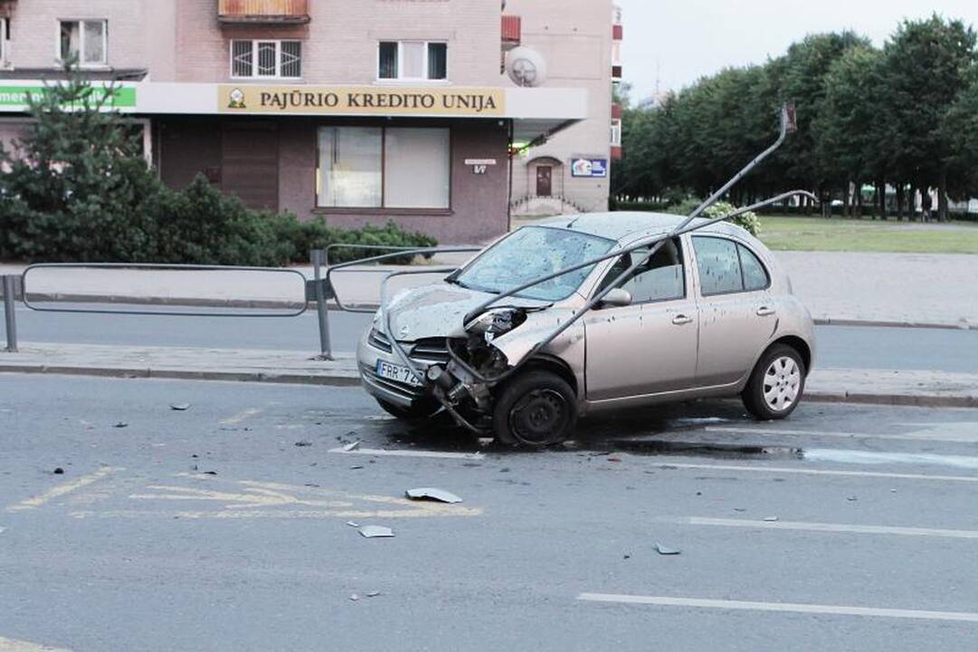  Automobilio gaudynės Klaipėdoje baigėsi avarija