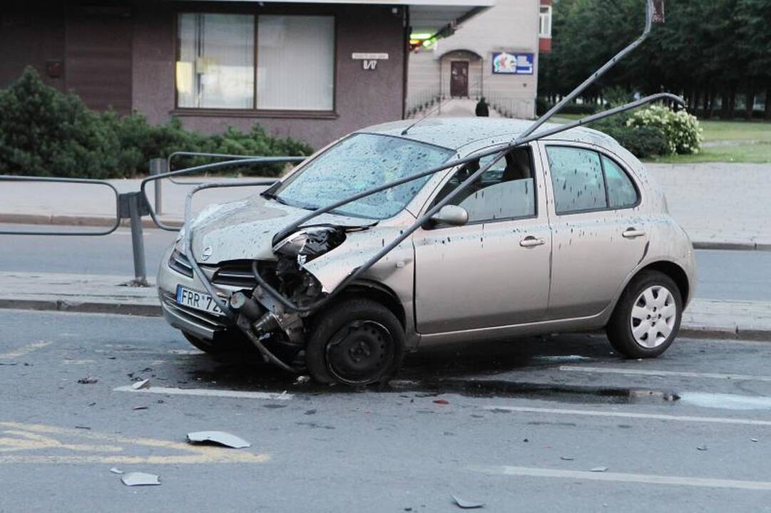  Automobilio gaudynės Klaipėdoje baigėsi avarija