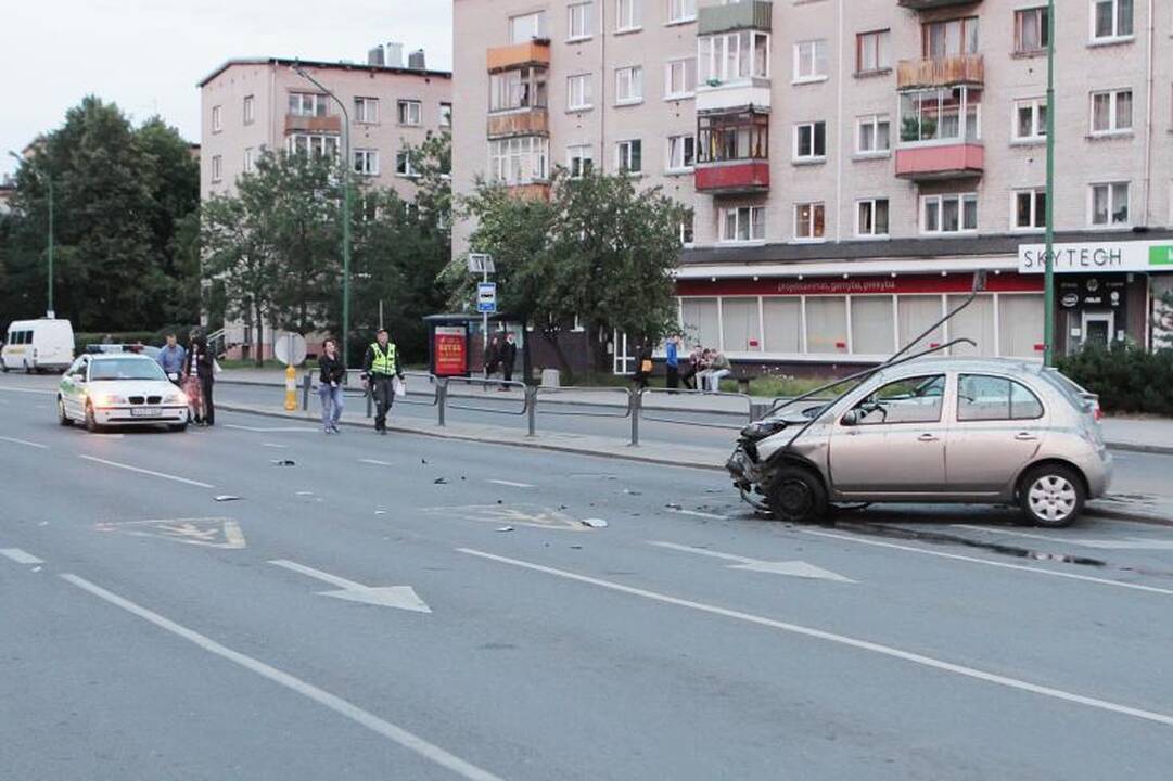  Automobilio gaudynės Klaipėdoje baigėsi avarija