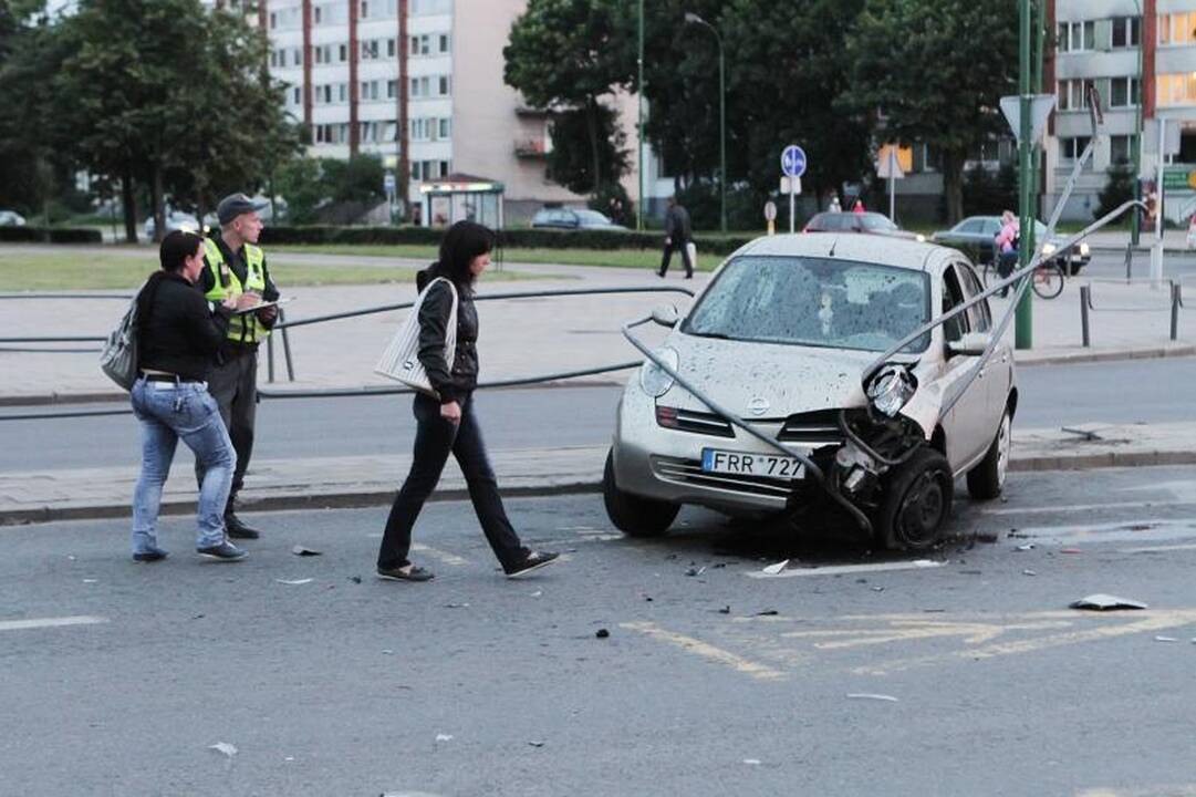  Automobilio gaudynės Klaipėdoje baigėsi avarija
