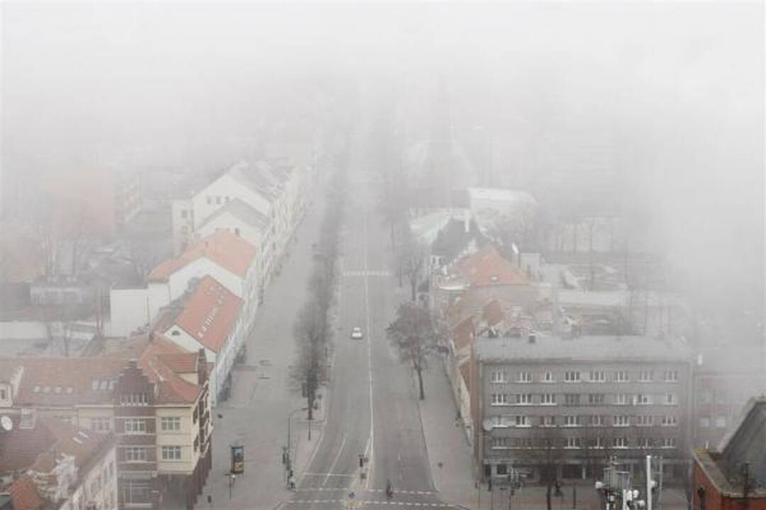 Klaipėdą apgaubė rūkas