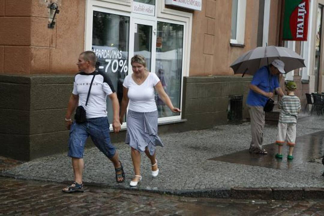Klaipėdos gatves plovė liūtis