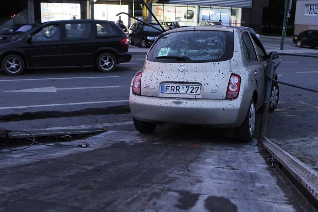  Automobilio gaudynės Klaipėdoje baigėsi avarija