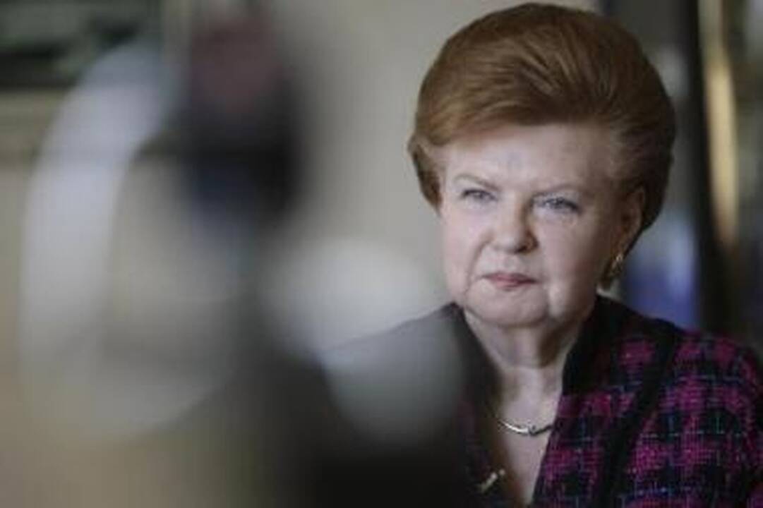 Kandidatė: buvusi Latvijos lyderė ragina ES politikus nesivadovauti ribotu požiūriu, kad pirmas Bendrijos prezidentas turi būti vyras.