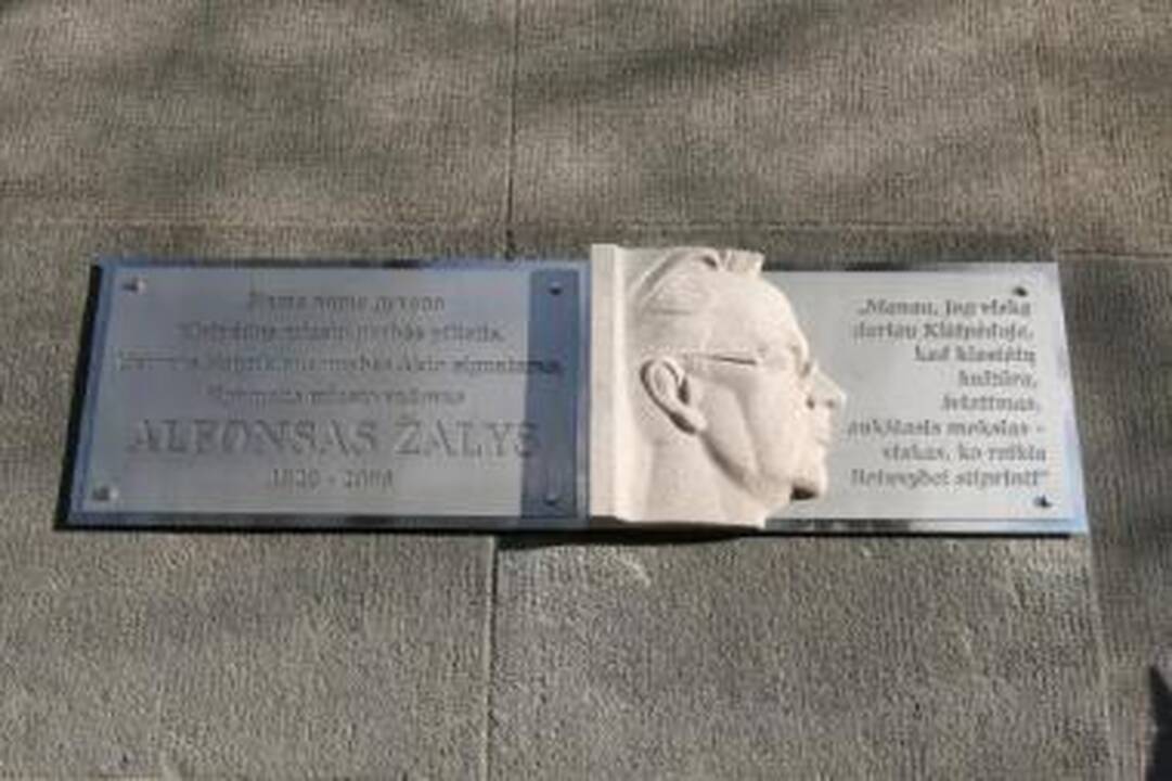 Atmintis: memorialinė lenta primins legendinį A.Žalį, nuveikusį daug gero Klaipėdai.