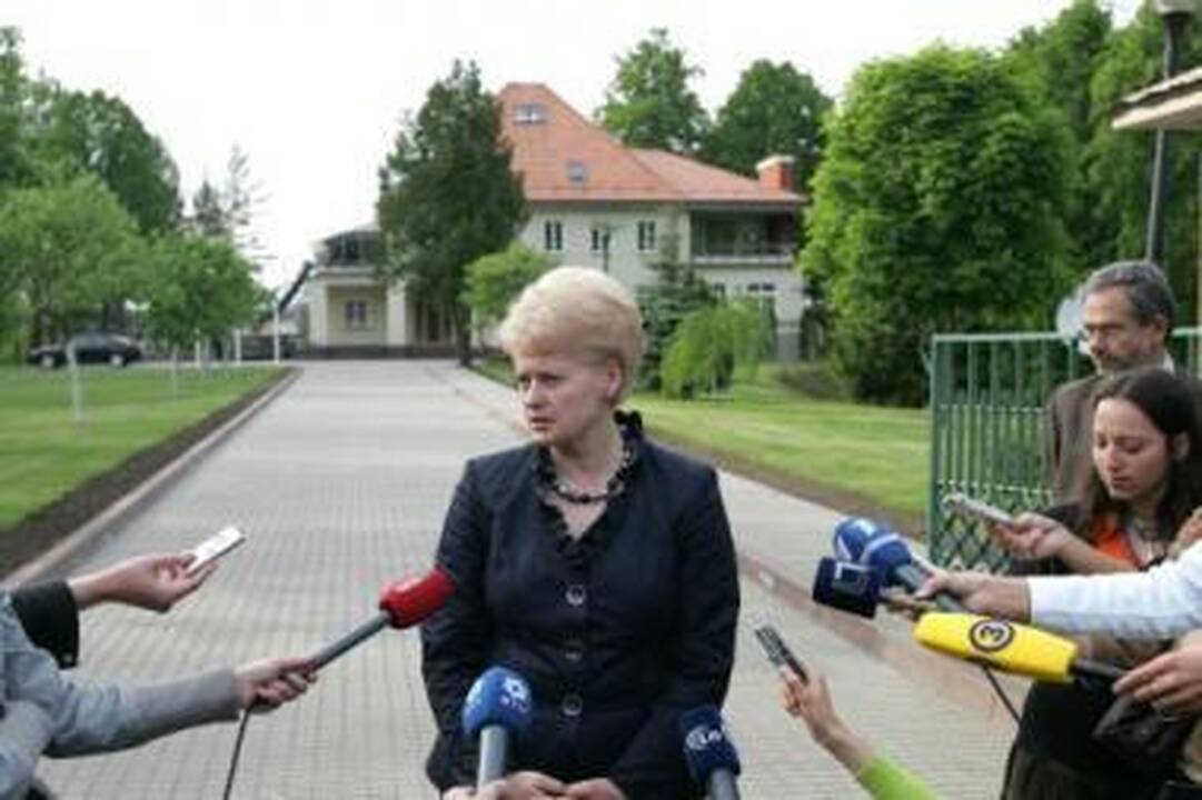 Planai: apžiūrėjusi savo rezidenciją Prezidentė D.Grybauskaitė prasitarė apie planuojamas didesnes investicijas į teritorijos saugumą.