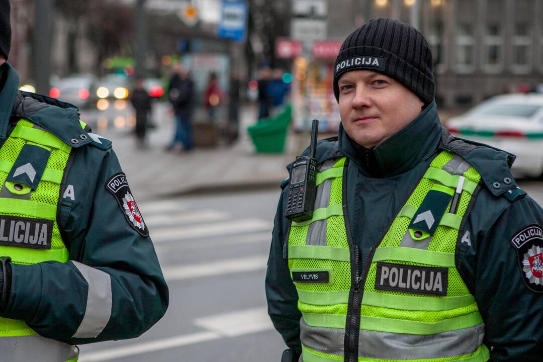 Policijos reidas Laisvės al. ir Vytauto pr. sankryžoje