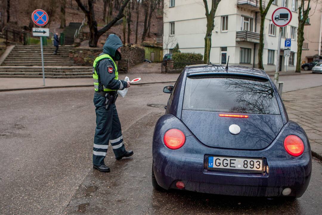 Policijos reidas Laisvės al. ir Vytauto pr. sankryžoje