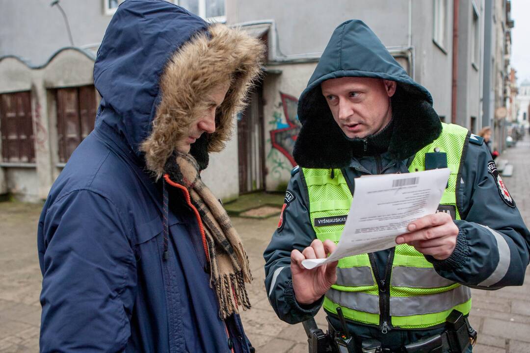 Policijos reidas Laisvės al. ir Vytauto pr. sankryžoje