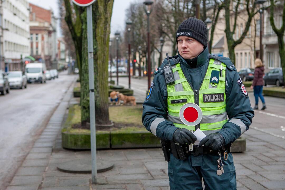 Policijos reidas Laisvės al. ir Vytauto pr. sankryžoje