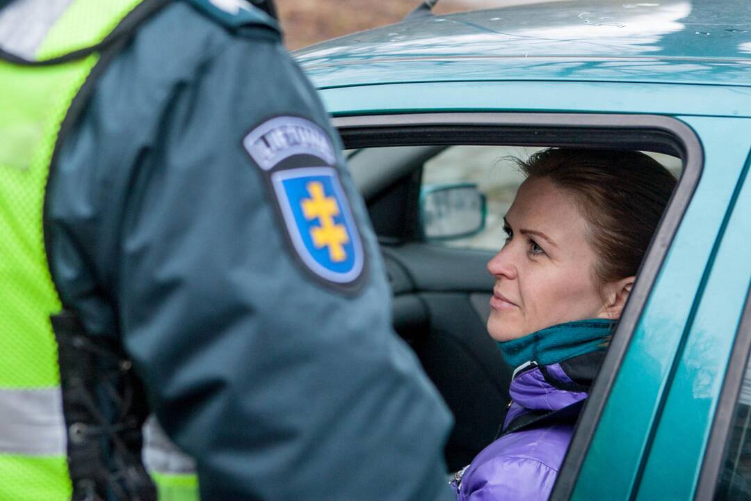 Policijos reidas Laisvės al. ir Vytauto pr. sankryžoje
