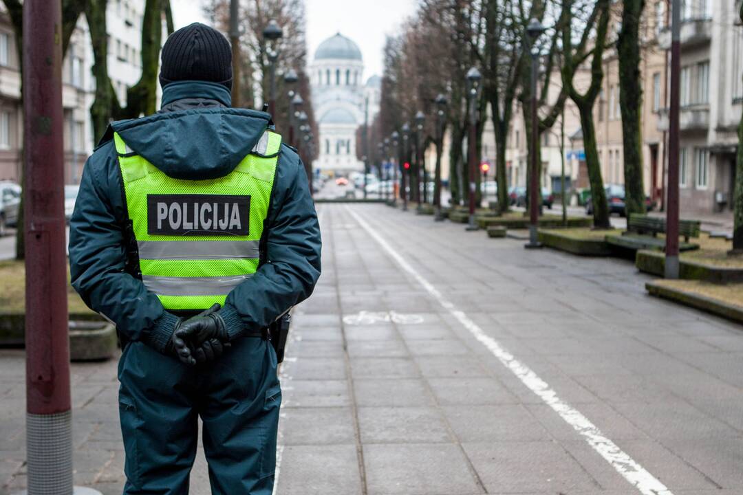 Policijos reidas Laisvės al. ir Vytauto pr. sankryžoje