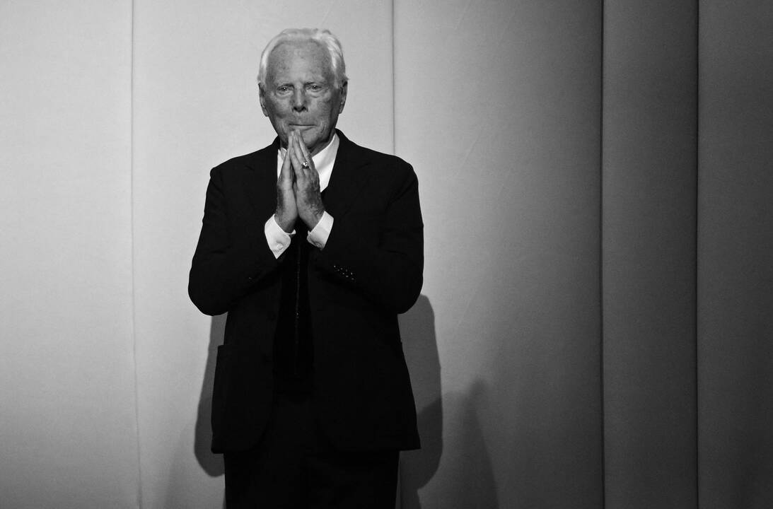 Mirė dizaineris Giorgio Armani
