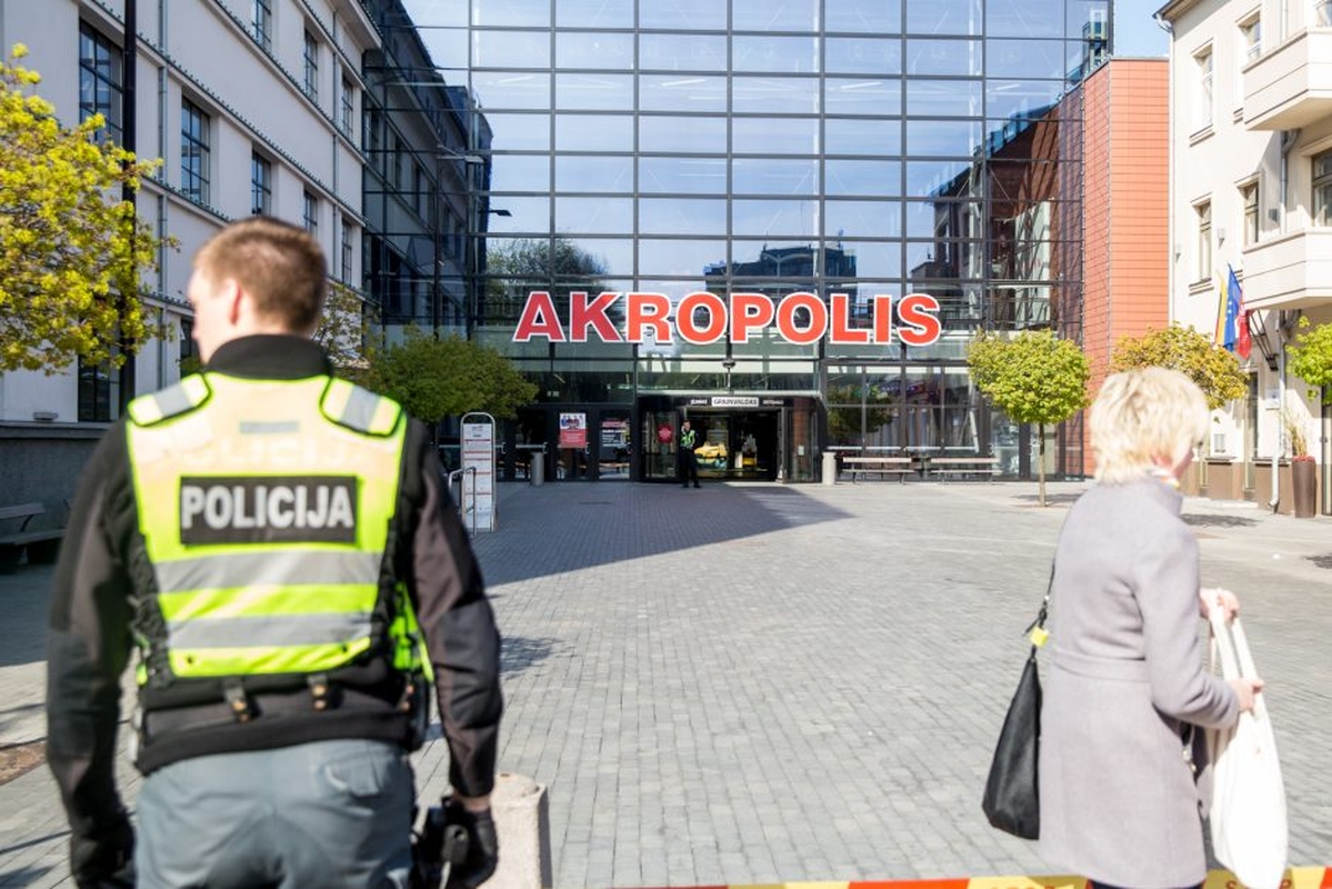 Priešgaisrinės pratybos Kauno "Akropolyje"