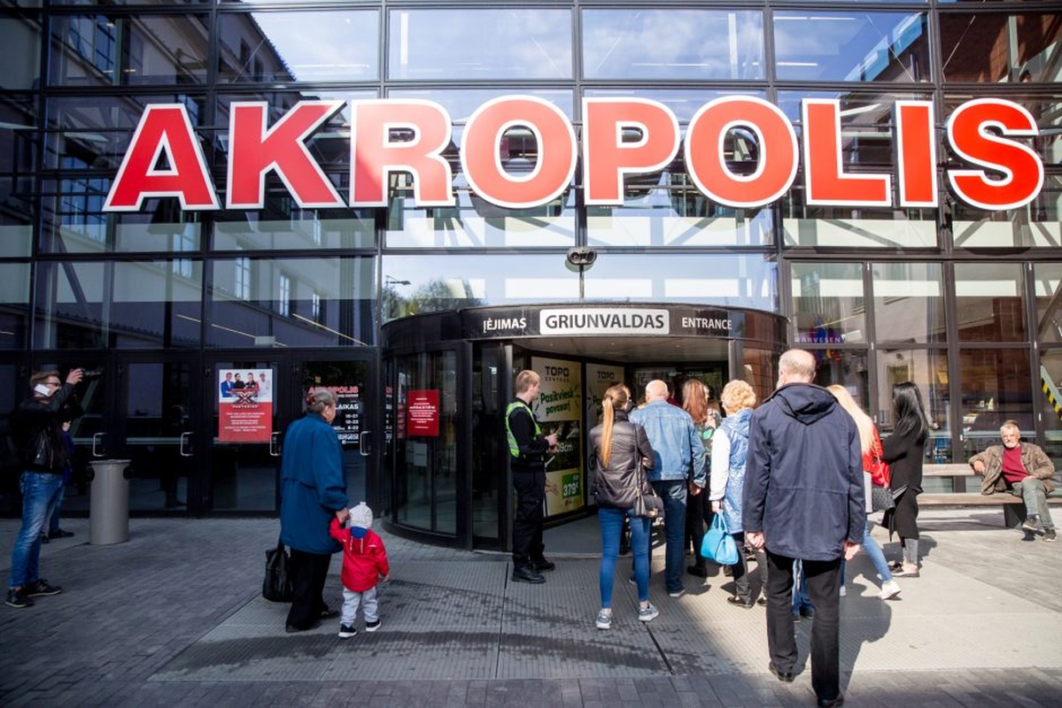 Priešgaisrinės pratybos Kauno "Akropolyje"