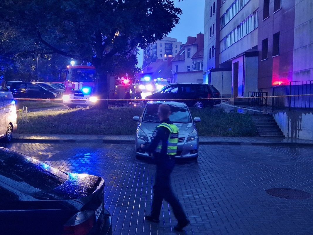 Didelis gaisras Klaipėdos daugiabutyje