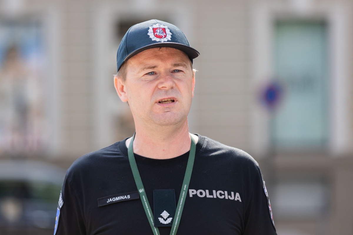 Prie Vyriausybės – pareigūnų profsąjungų protestas už Mindaugą Kairį