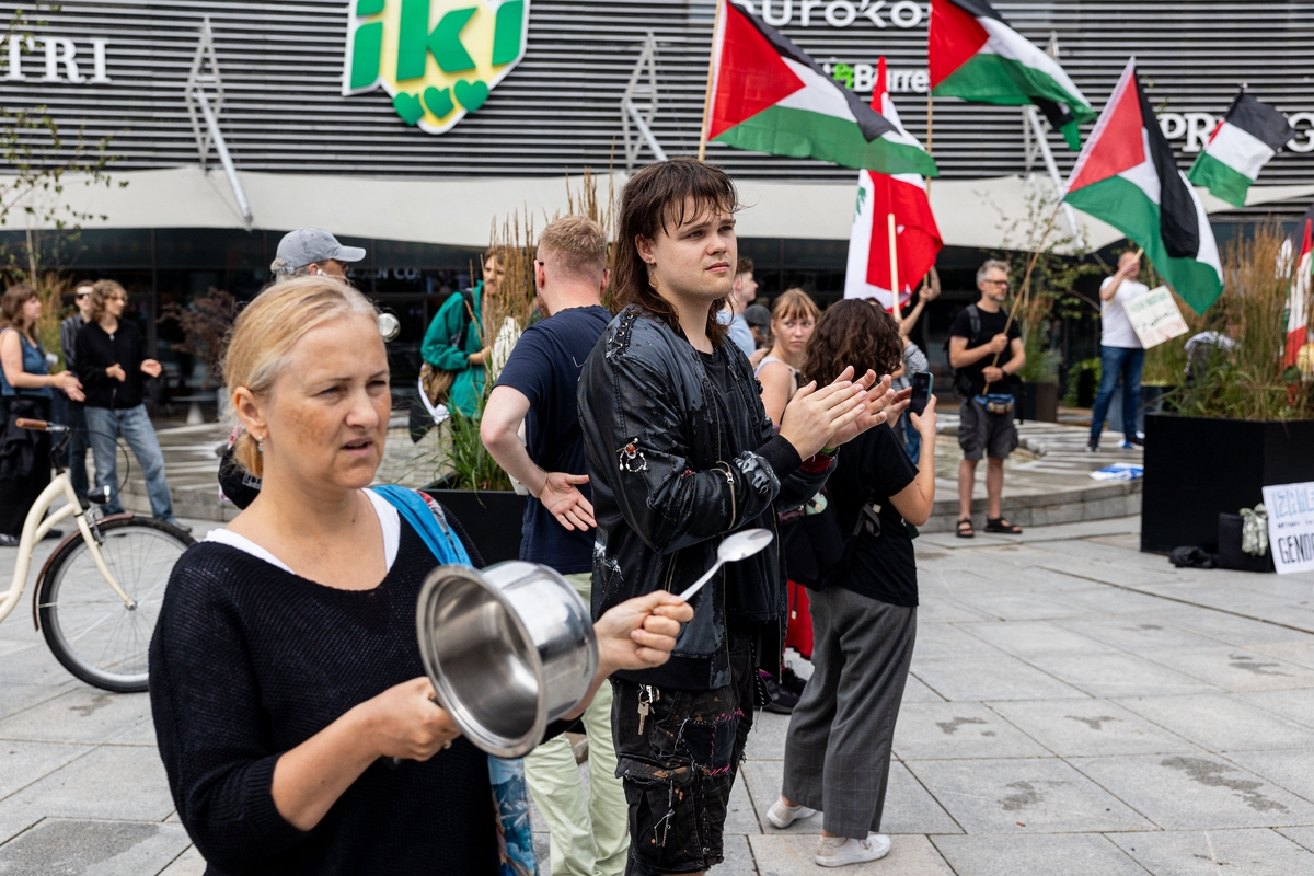 Demonstracija prieš badą Gazos Ruože