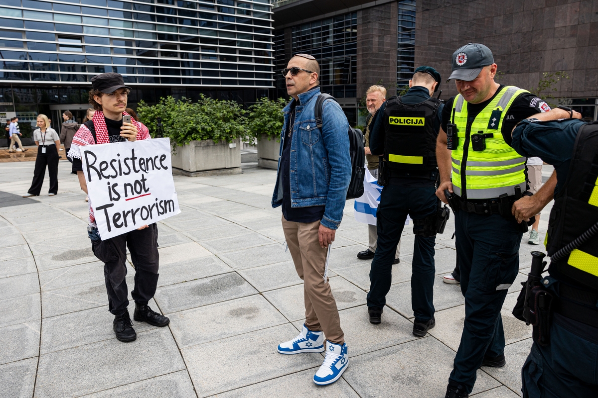 Demonstracija prieš badą Gazos Ruože