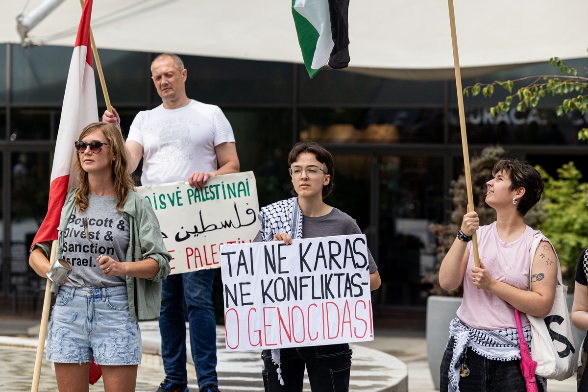 Demonstracija prieš badą Gazos Ruože