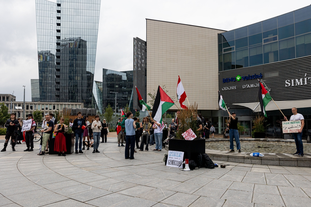 Demonstracija prieš badą Gazos Ruože