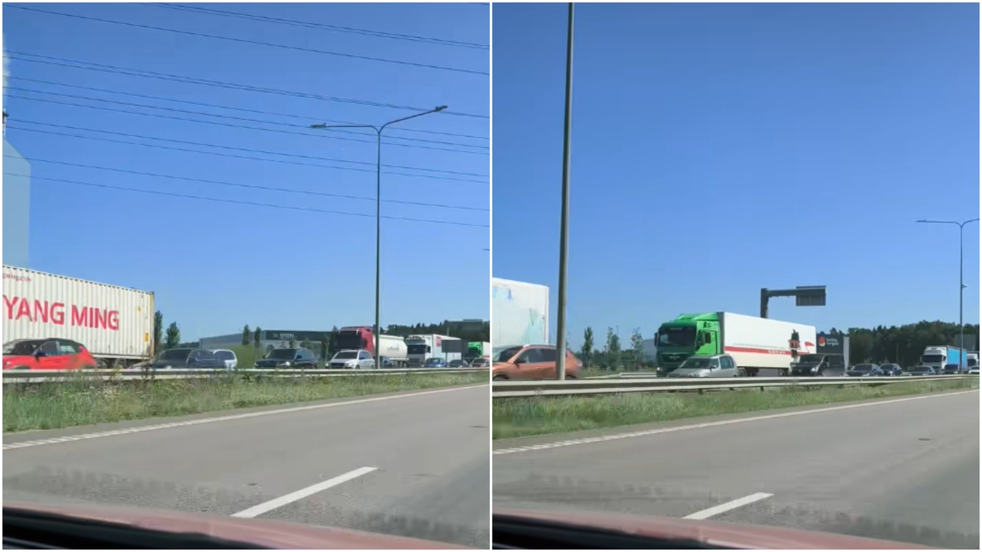 Prieš ilgąjį savaitgalį – didžiulės spūstys automagistralėje A1