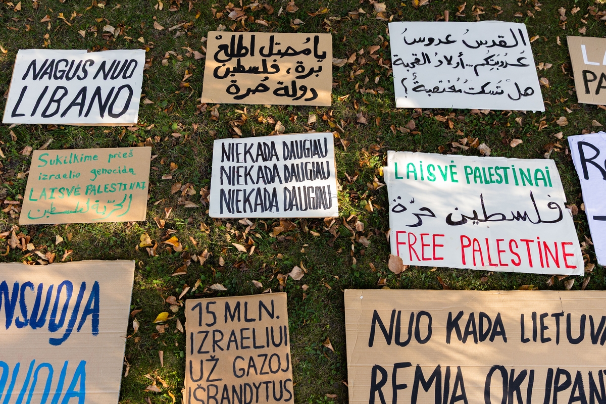 Palestinos palaikymo grupės protestas