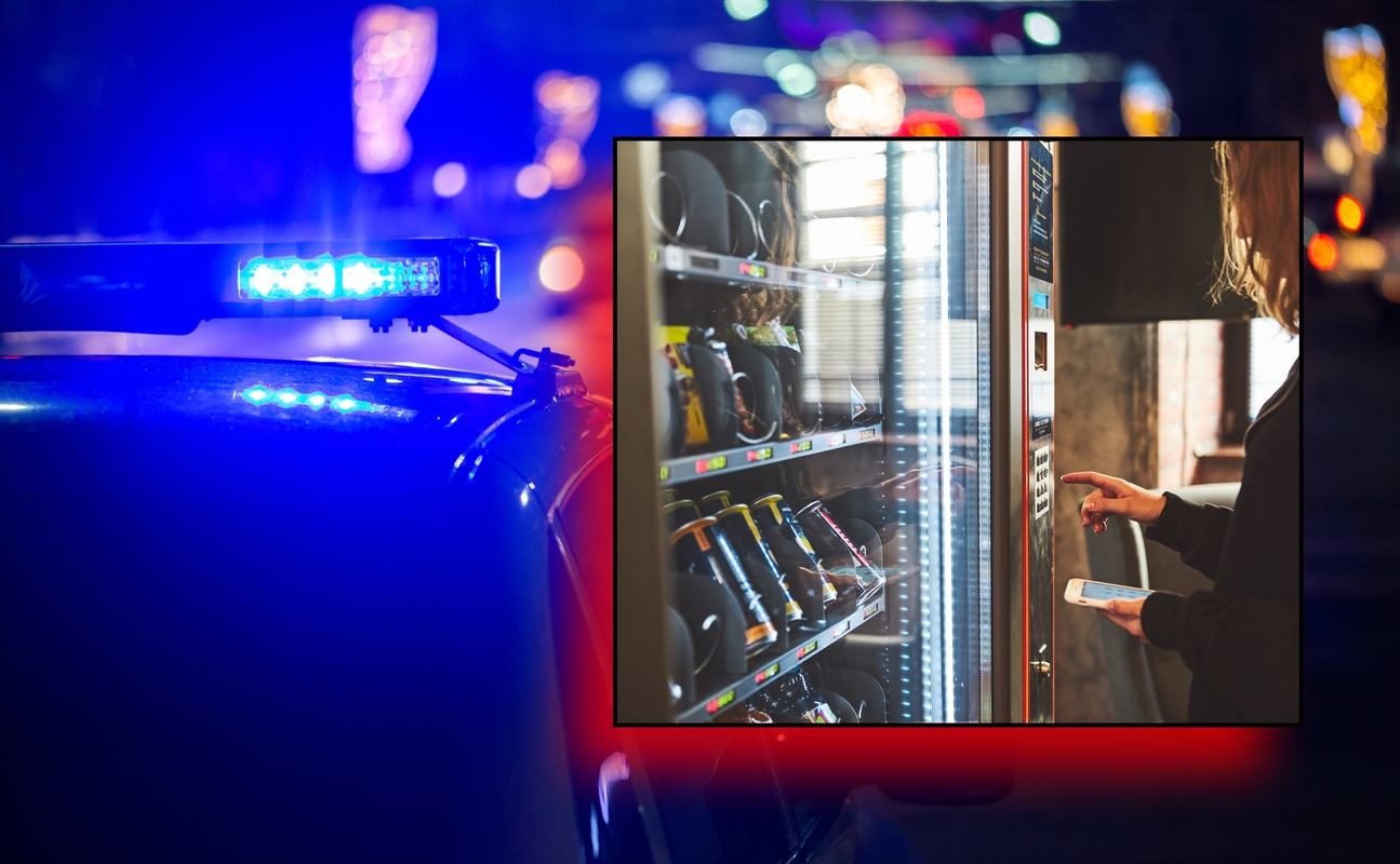 Naktį Palangoje apvogtas gėrimų ir užkandžių automatas