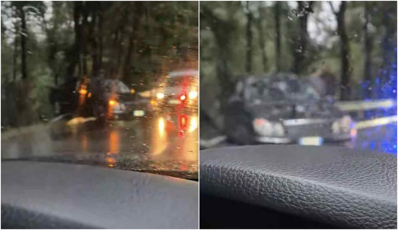 Lietingą rytą automobilis pakibo ant skardžio: kalta lapė?