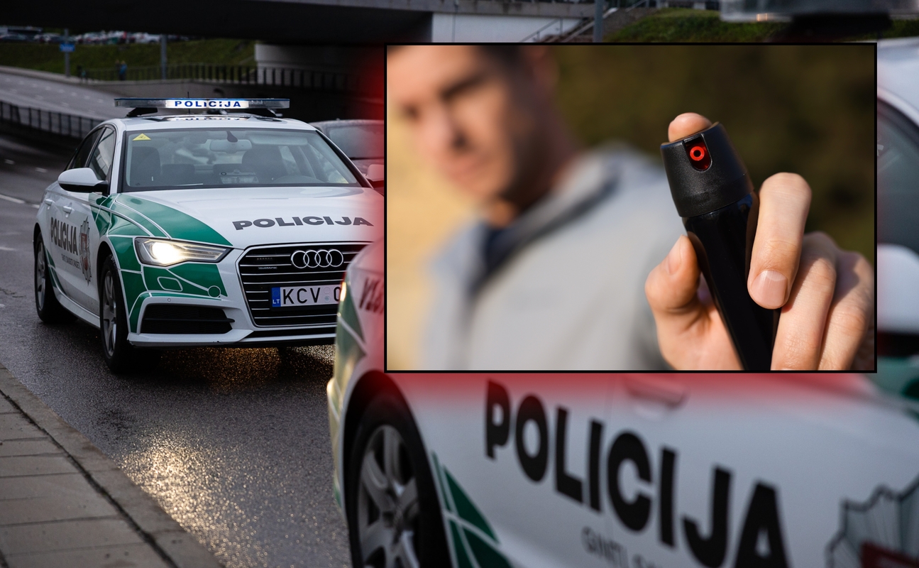 Su tokiu BMW vairuotoju geriau nejuokauti: spyrė į pareigūno automobilį ir į akis pripurškė dujų
