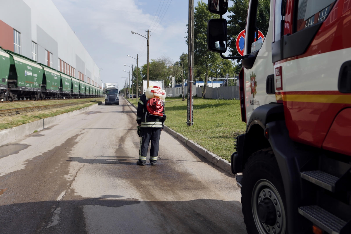 Išsiliejo dyzelinas