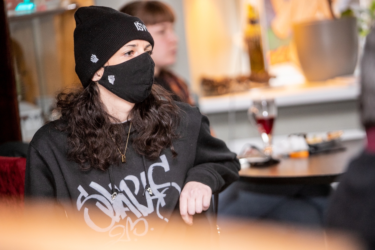 Projekte „Stotelė-hiphopas“ susitikimas su Svaru-Gabrielium Liaudansku