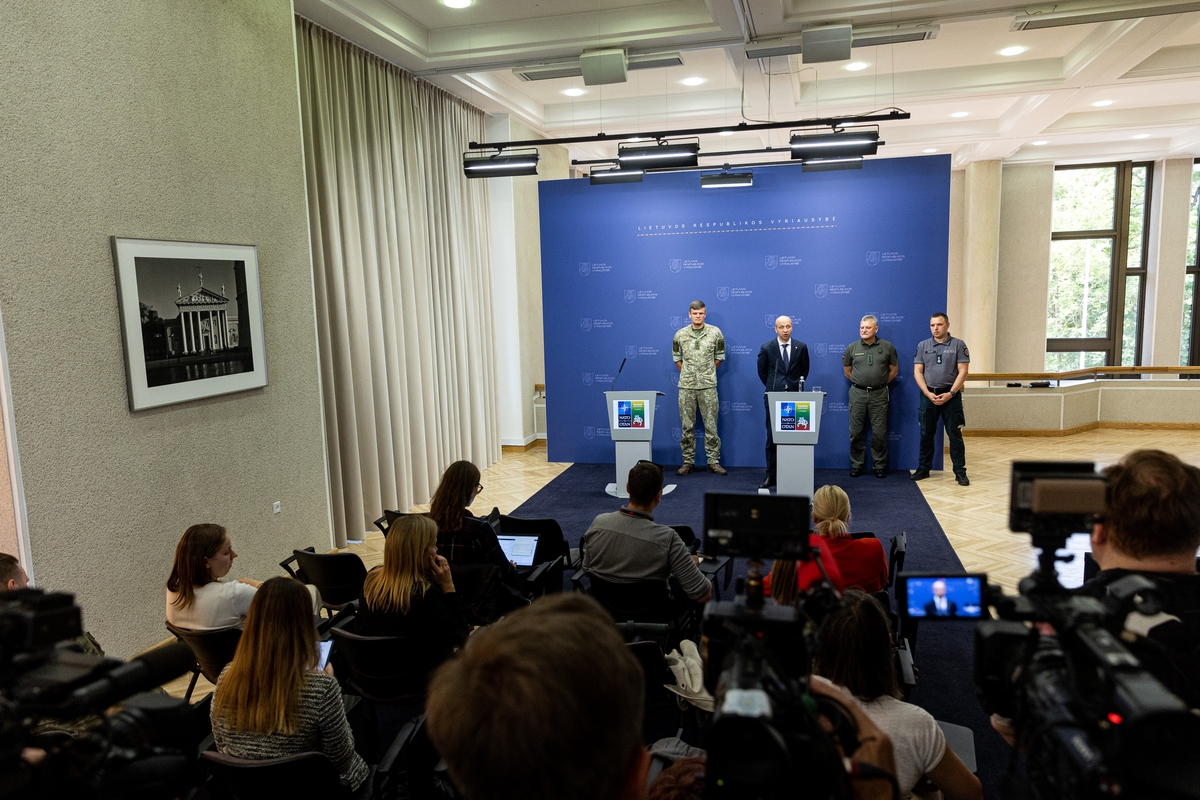  Spaudos konferencija dėl NATO viršūnių susitikimo Vilniuje pasirengimo