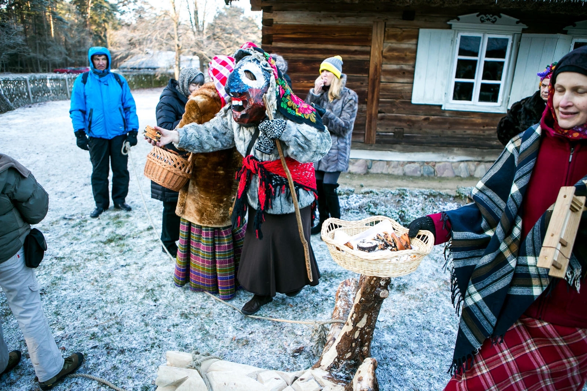 Kalėdinio blukio deginimas Rumšiškėse