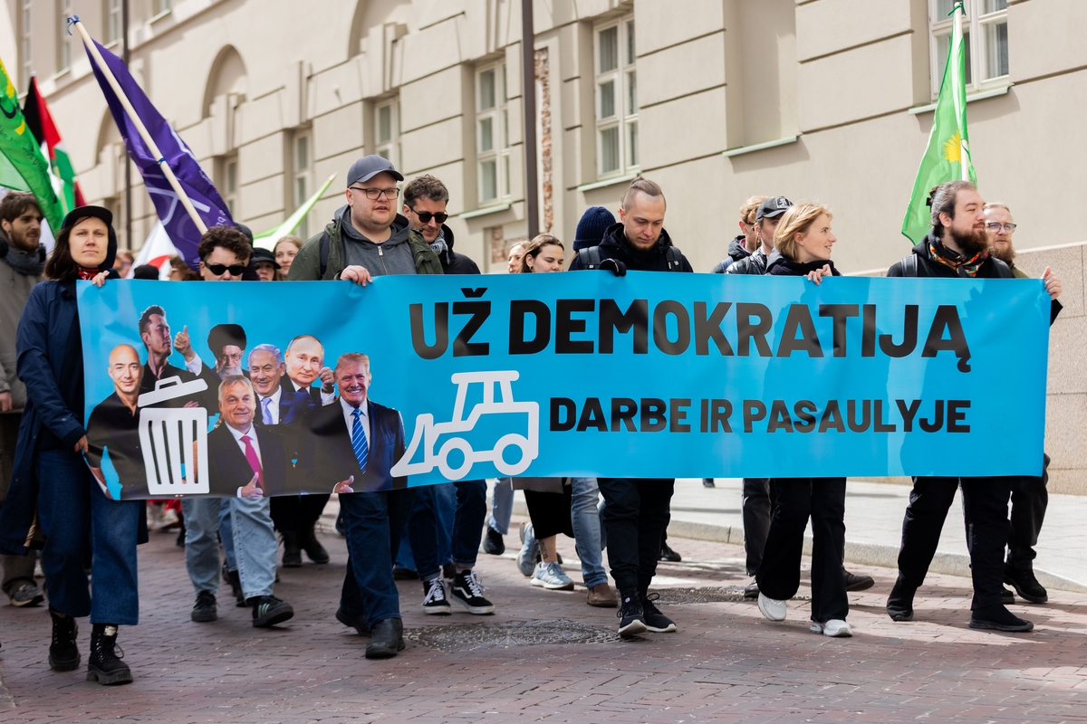 Profesinės sąjungos (G1PS) ir „KArtu – Kairiųjų Aljanso“ eitynės Vilniuje