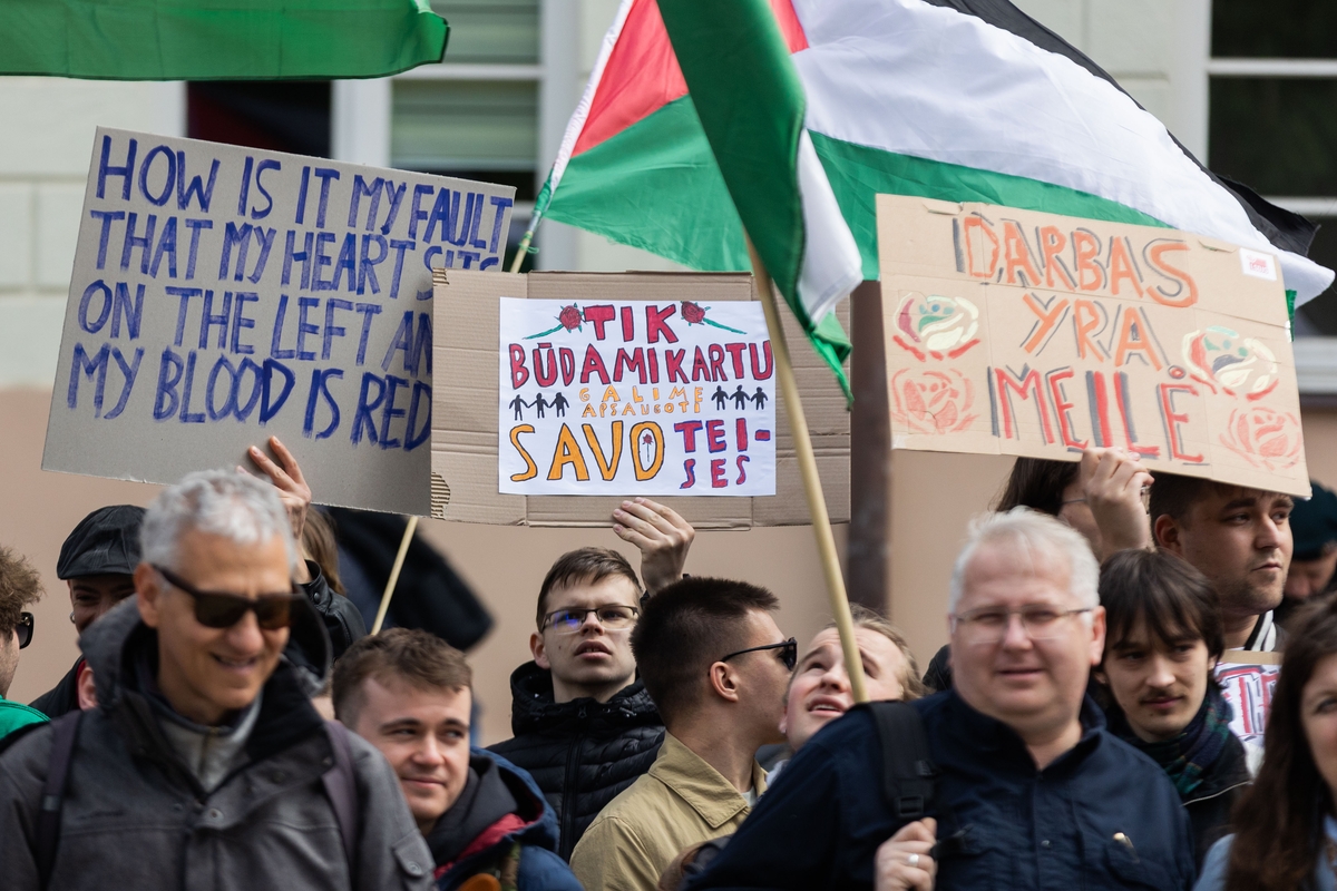 Profesinės sąjungos (G1PS) ir „KArtu – Kairiųjų Aljanso“ eitynės Vilniuje