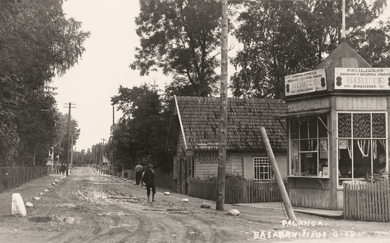 Palanga maždaug 1930 m. Vaizdas iš lėktuvo.
