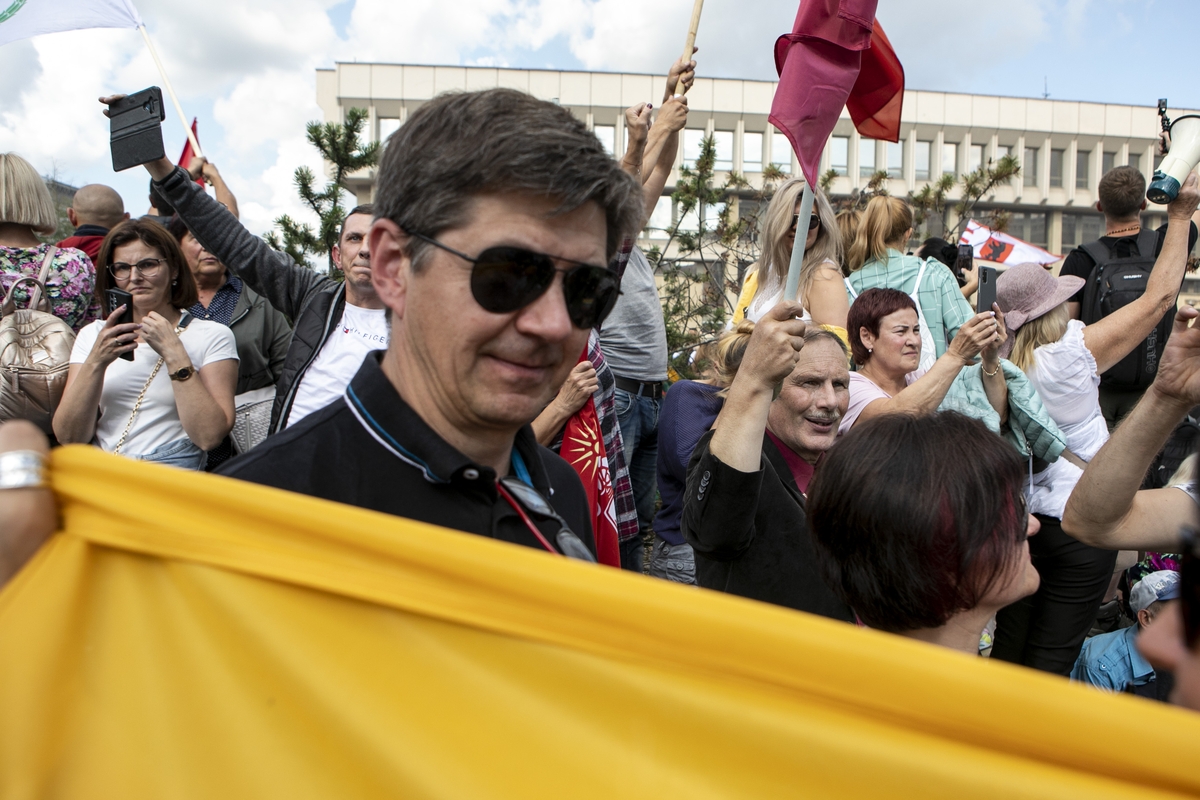Protestas prie Seimo prieš COVID-19 ribojimus