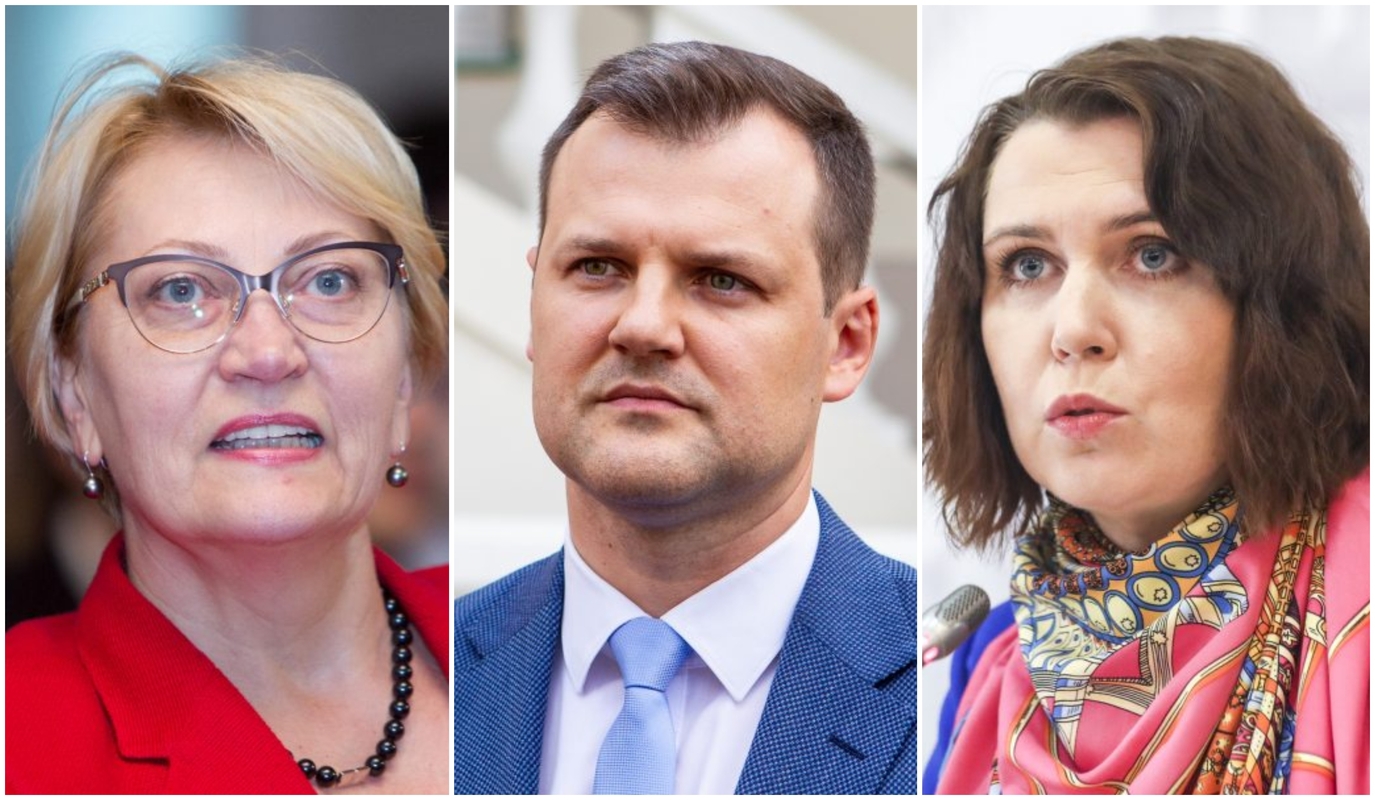 Rasa Budbergytė (iš kairės), Gintautas Paluckas ir Dovilė Šakalienė