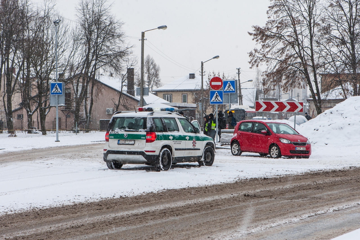 Sudėtingos eismo sąlygos Kaune