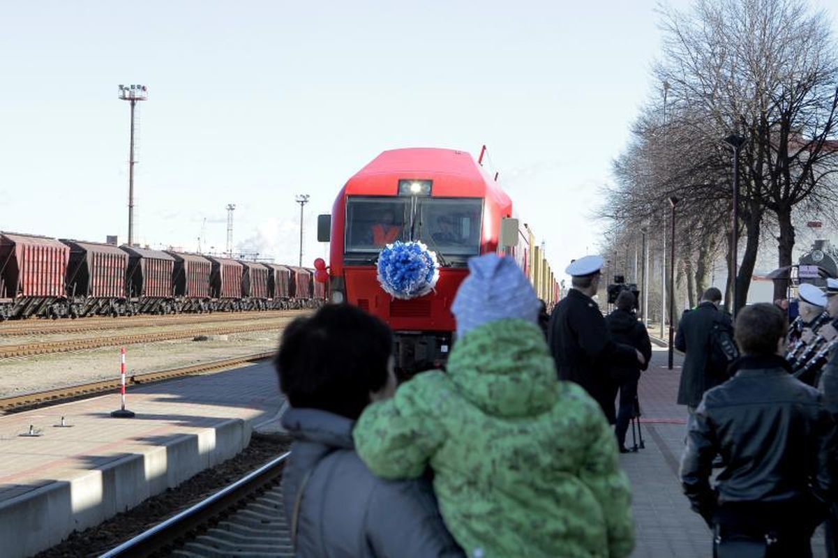Iš Klaipėdos išlydėtas traukinys „Merkurijus“