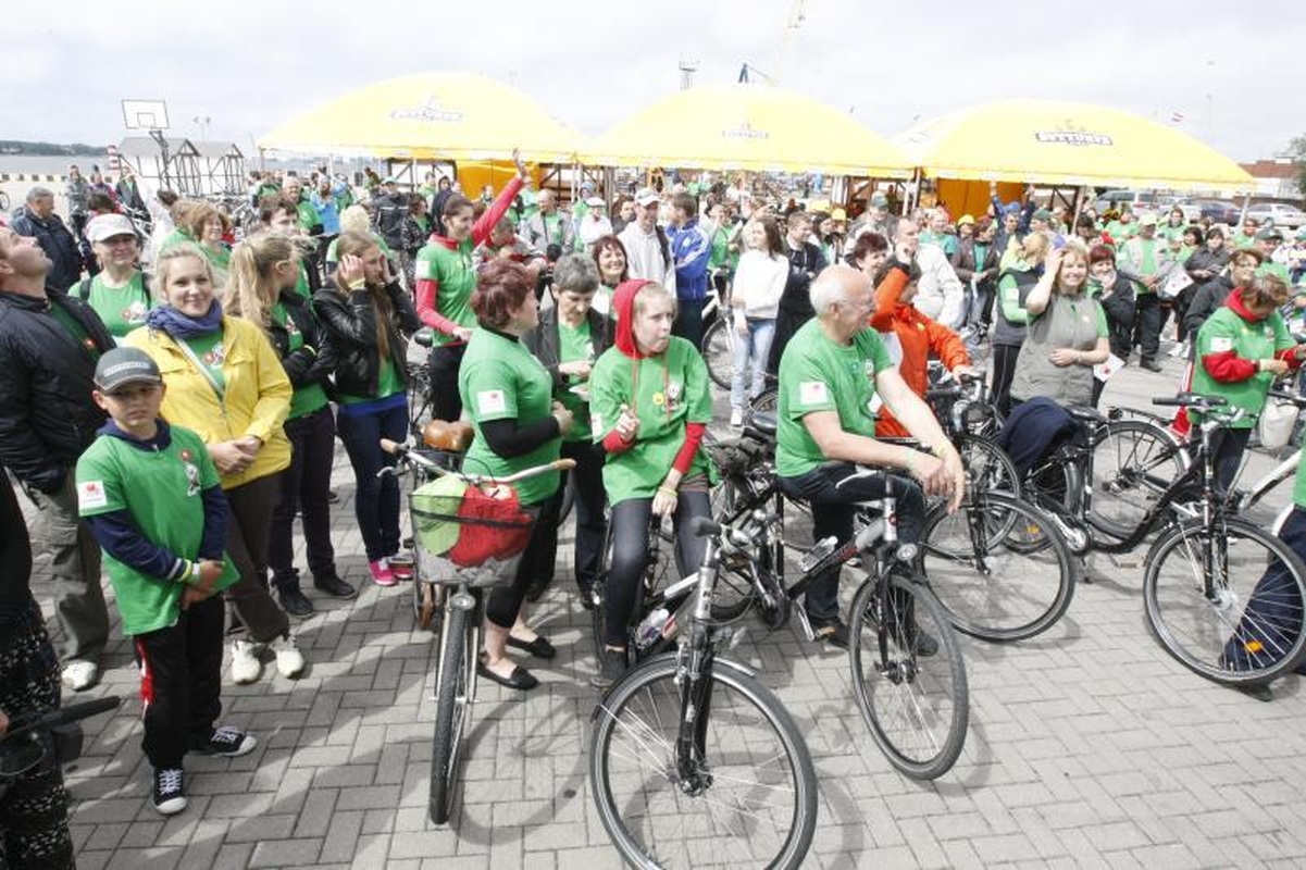 Dviračių žygyje – pustrečio šimto dalyvių