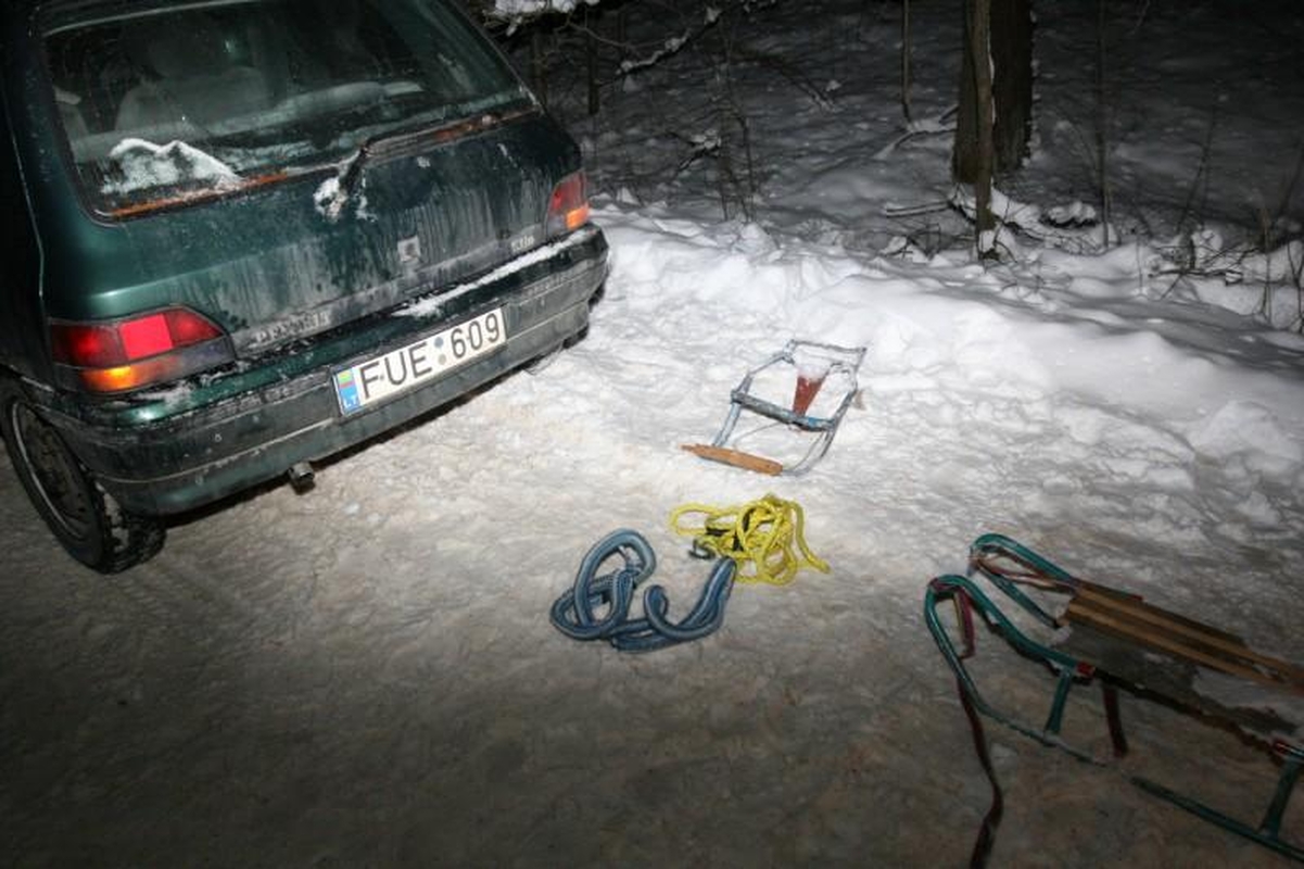 Važiuodamas automobilio tempiamomis rogėmis žuvo vaikinas