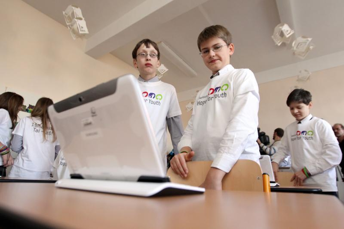 Moksleiviai skubės į pirmą išmaniąją klasę