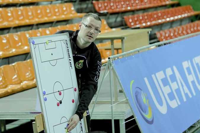 Salės futbolininkų treneris K. Rudžionis: didžiausias mano rūpestis – laiko trūkumas