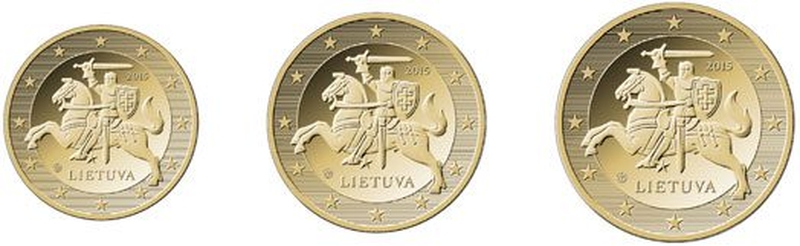  1 ir 2 eurų monetų grafiniai projektai